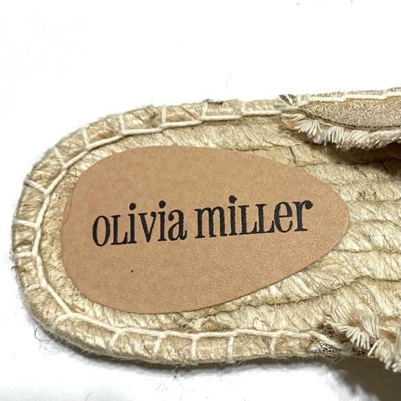 Olivia Miller Gold Slip On Espadrilles Size 6 NWT - Picture 5 of 7
